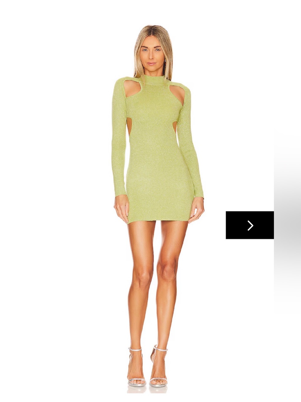 superdown Lime Green Long-Sleeve Mini Dress